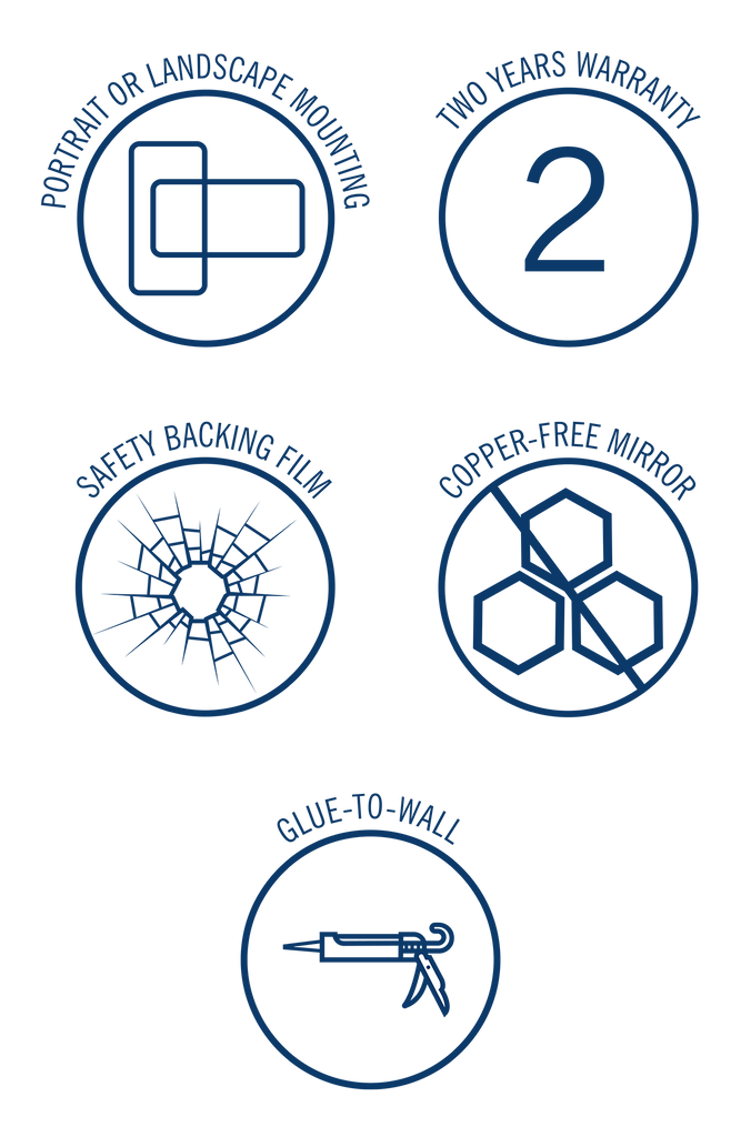 Thermogroup Ablaze Rectangle 25mm Bevel Edge Mirror