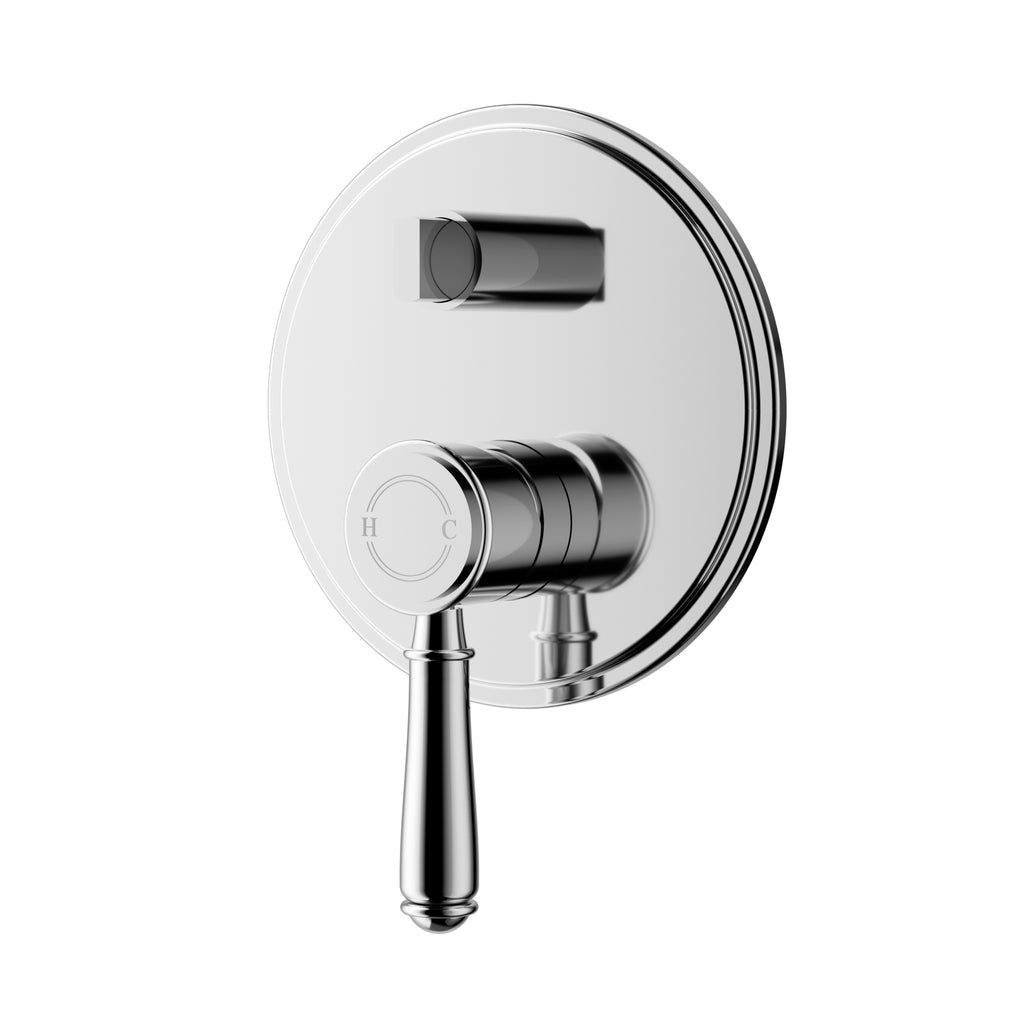 Ikon Clasico Wall Diverter Mixer Trim Kits - Chrome