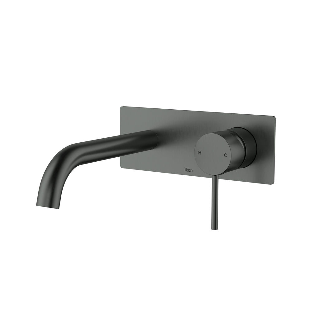 Serena Hali Wall Basin Mixer/Bath Spout - Gunmetal