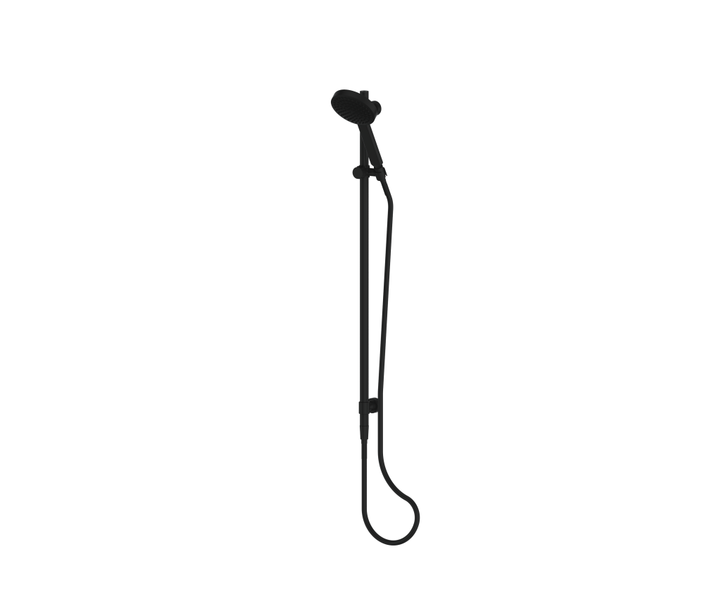 Greens Lavish Brass Rail Shower - Matte Black