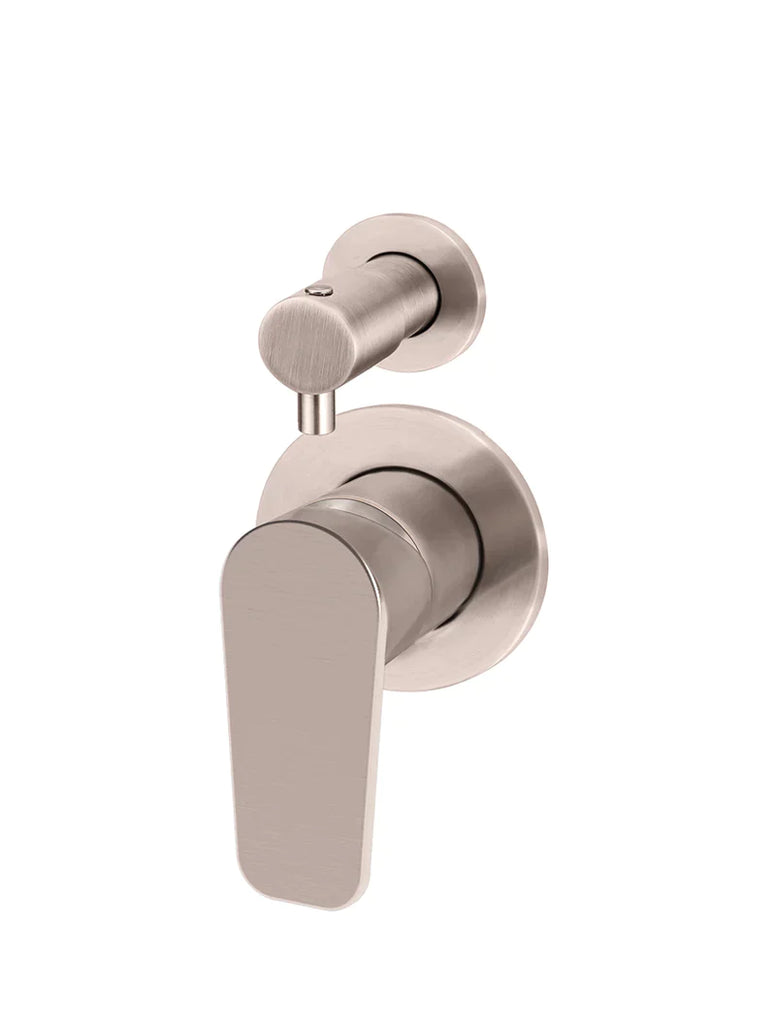 Meir Round Wall Mixer Diverter Finish Only - Champagne Rose Gold