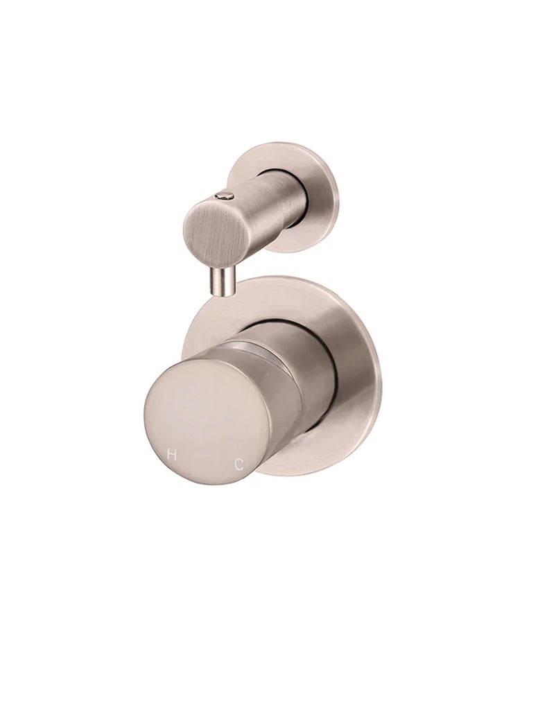 Meir Round Wall Mixer Diverter Finish Only - Champagne Rose Gold
