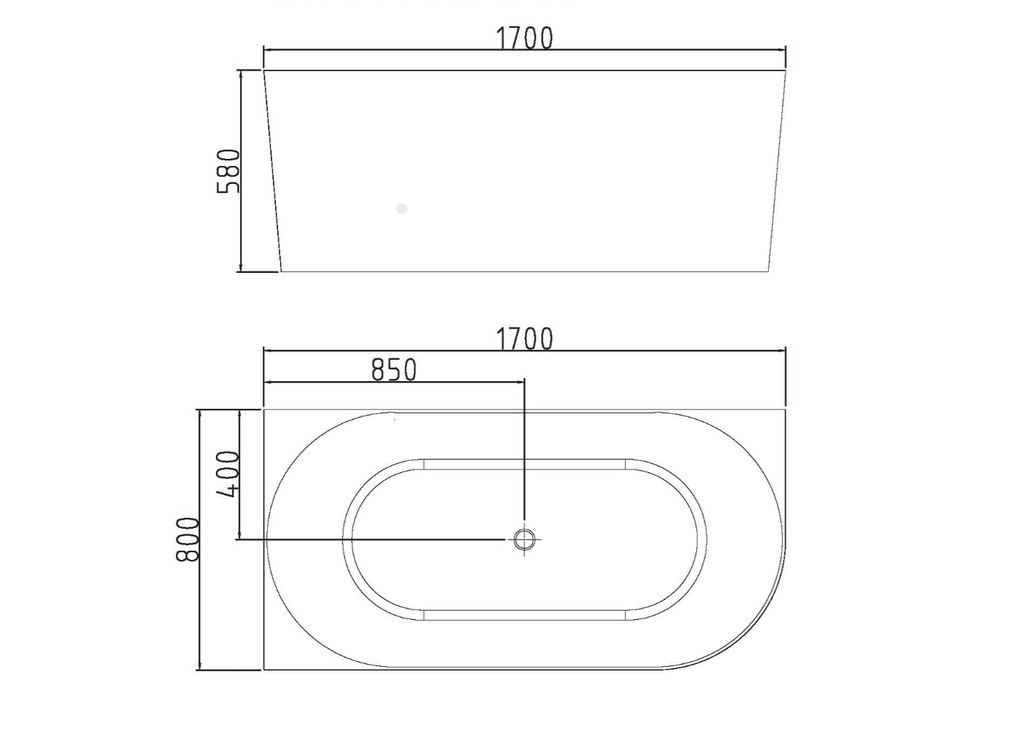 Novana Left Hand Corner Bathtub Gloss White