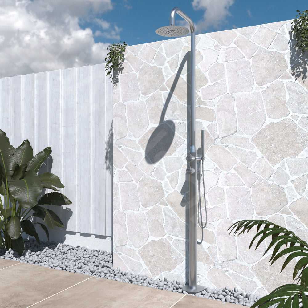 Haven Freestanding Outdoor Shower Kit 316 Stainless Steel Lead Free