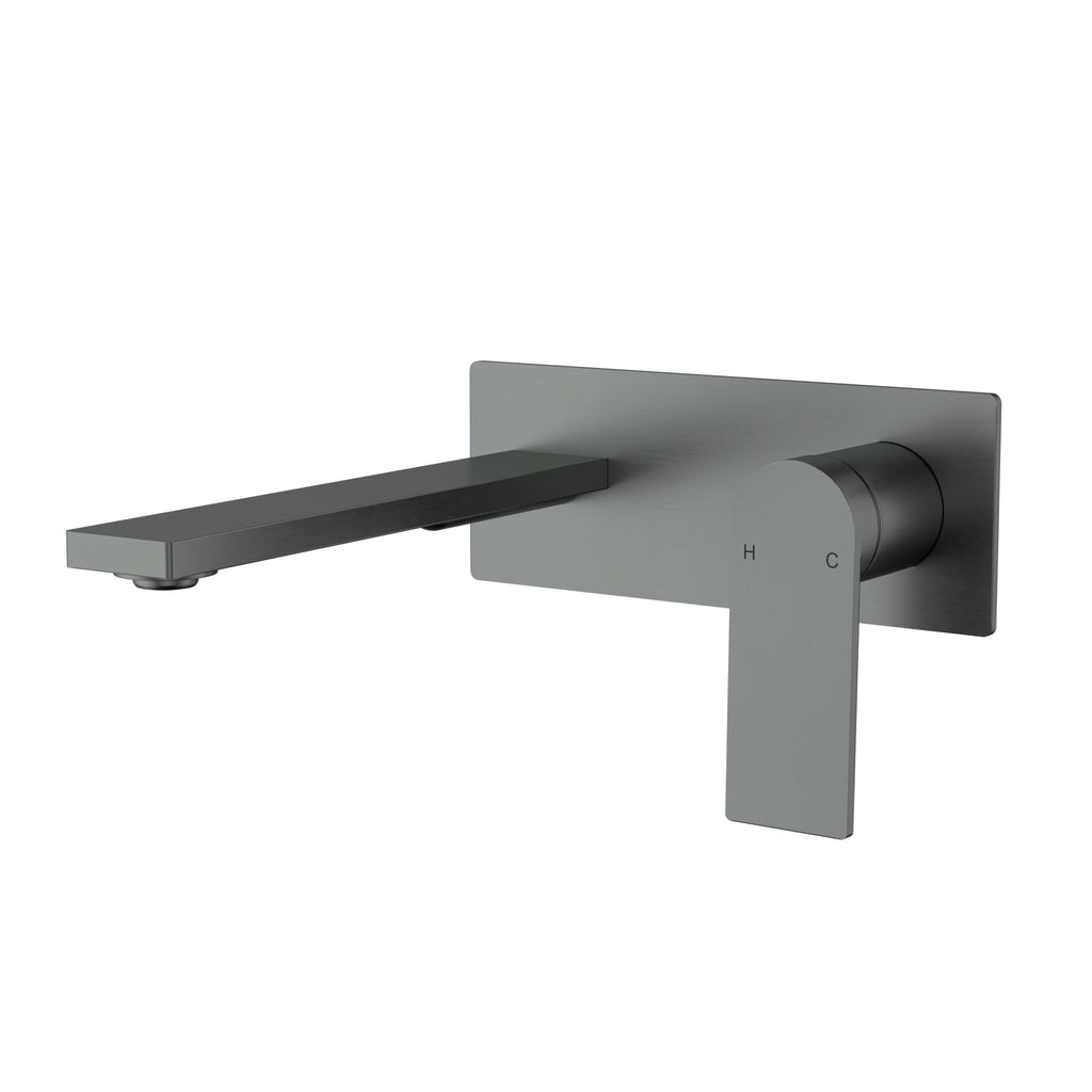 Serena Ruki Wall Basin Mixer/Bath Spout - Gunmetal