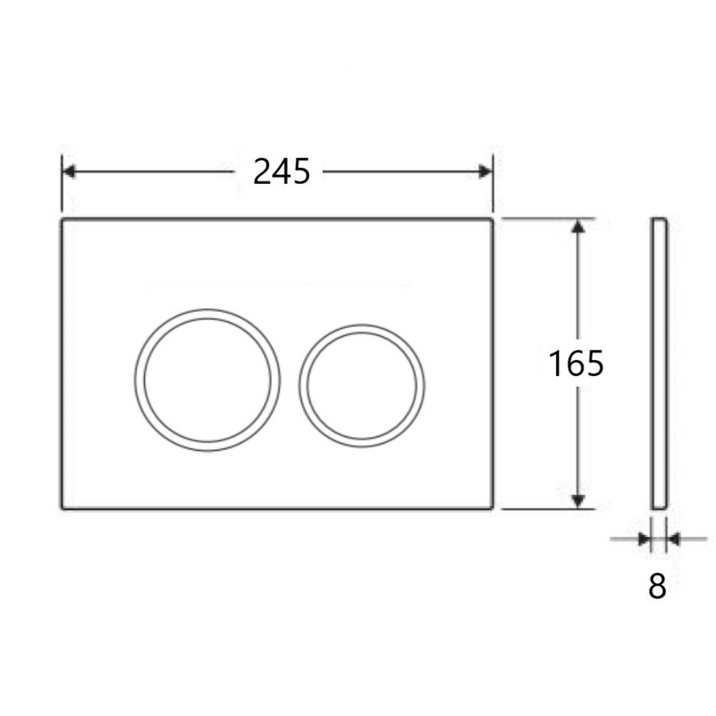 R&T Round Button Flush Plate - Chrome