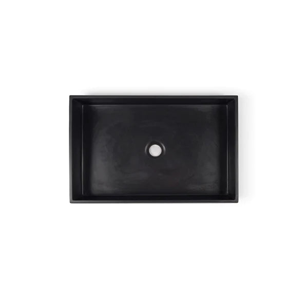Nood Co Prism Rectangle Basin Wall Hung - Charcoal