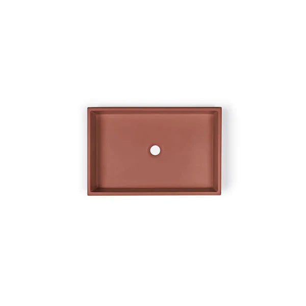 Nood Co Stepp Rectangle Basin Wall Hung - Musk
