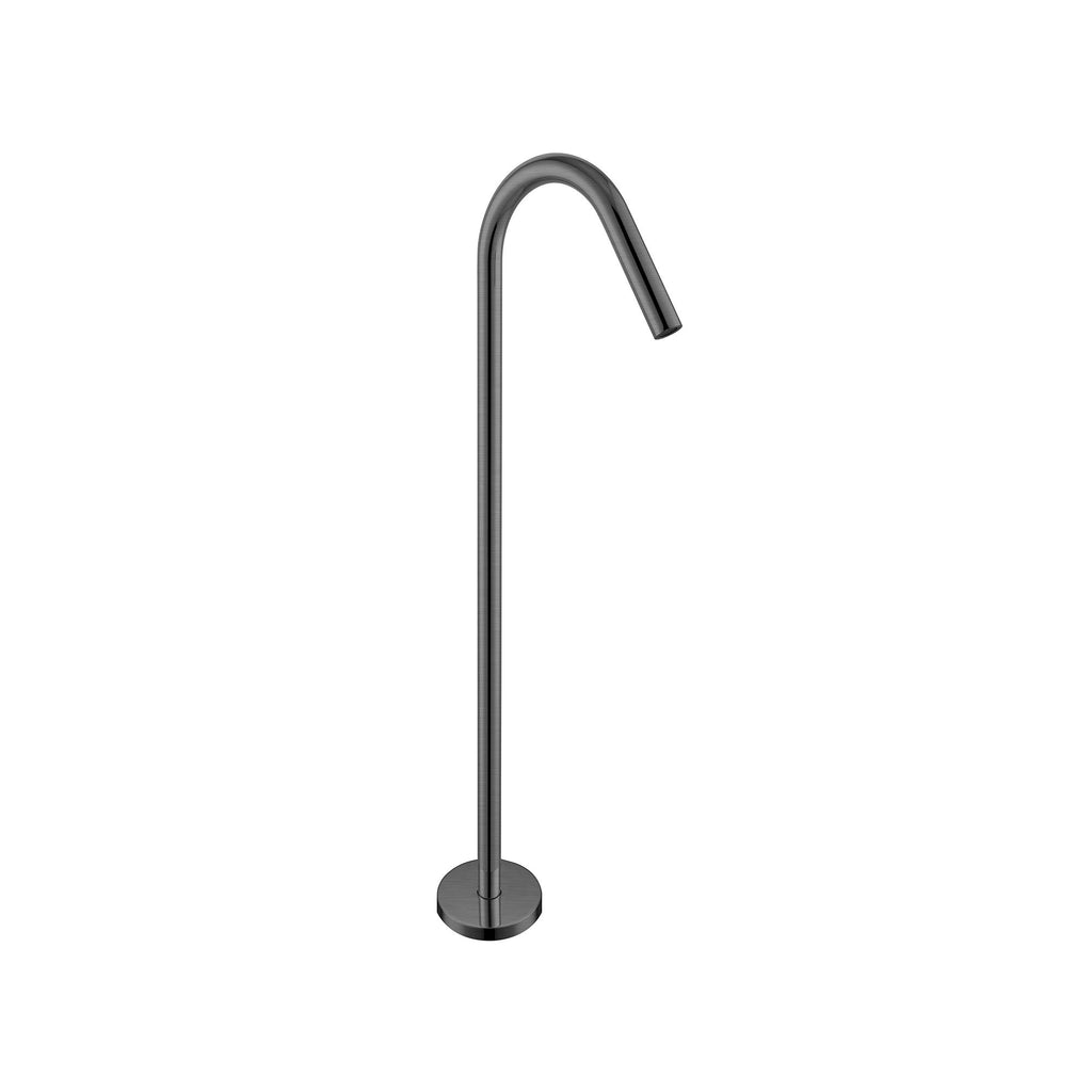 Nero Mecca Freestanding Bath Spout - Gunmetal Grey - Wellsons
