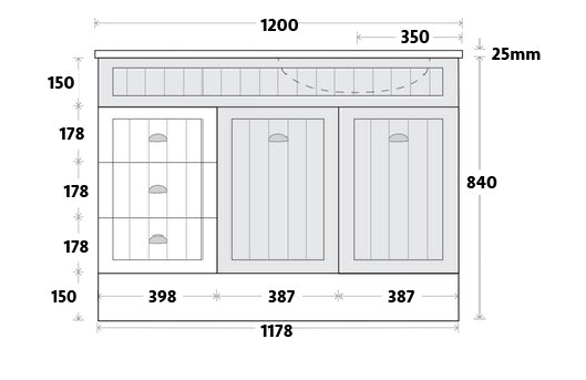 Marquis Kiama Floor Standing Vanity with Kickboard - Wellsons