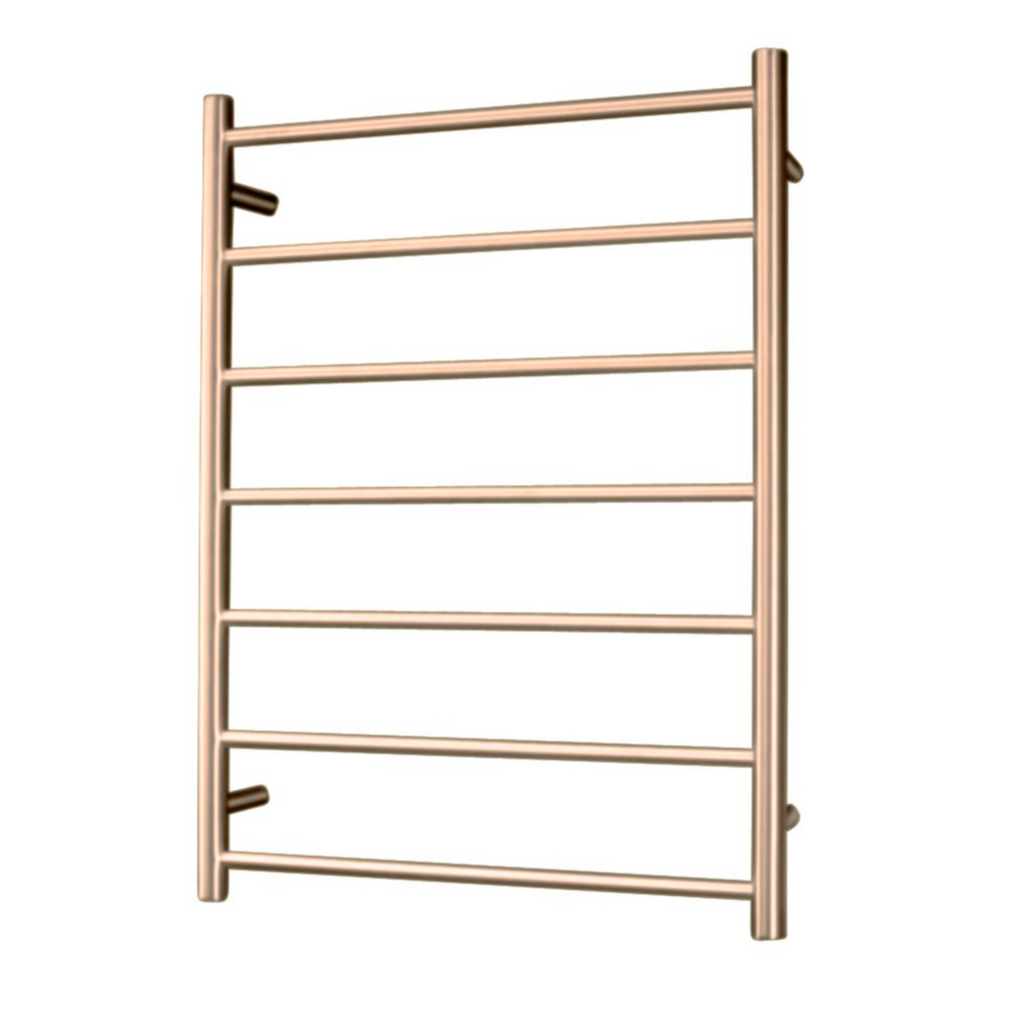 Radiant Heating Round Bars 240V Heated Towel Rails Champagne 600 x 800