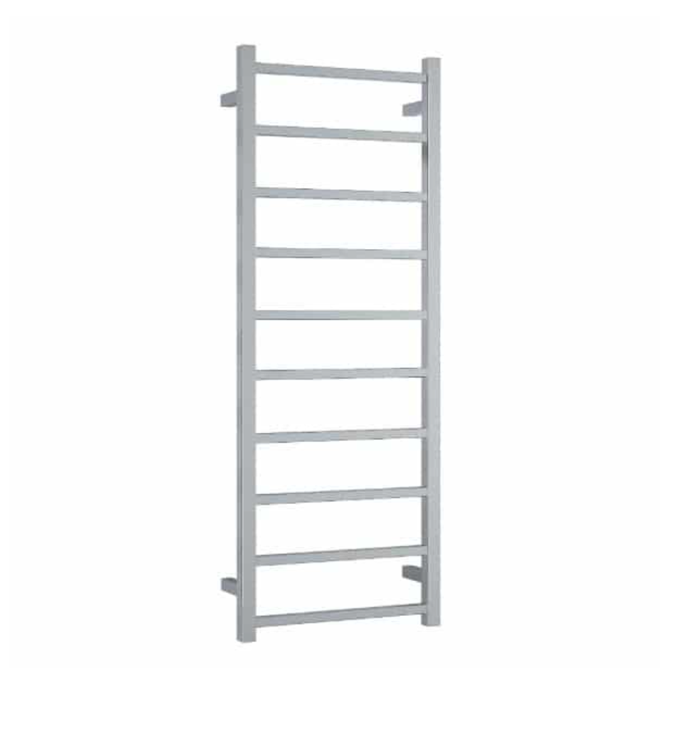 Thermogroup 10 Straight Square Ladder Heated Towel Rail - Stainless Steel