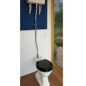 Turner Hastings Birmingham Toilet High Level Cistern incl. Black Seat