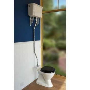 Turner Hastings Birmingham Toilet High Level Cistern incl. Black Seat