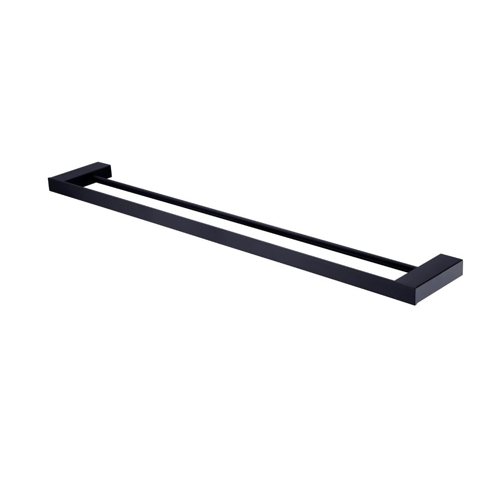 Nero Celia Double Towel Rail 800mm - Matte Black