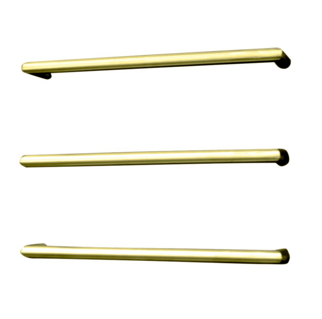 Radiant Heating Single Round Bar 12V Heated Towel Rail Bronze 650