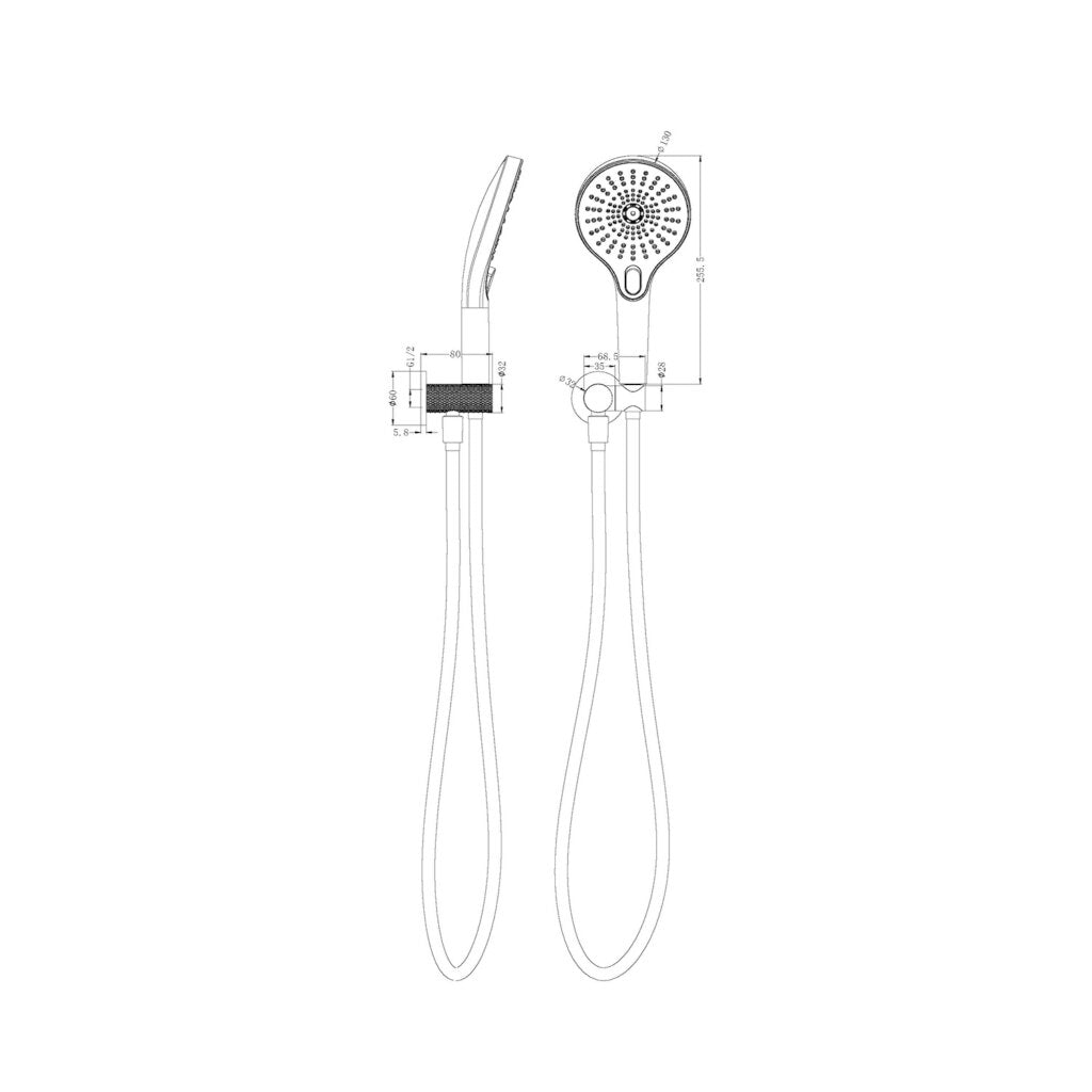 Nero Opal Shower Bracket - Brushed Bronze