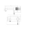 Nero Opal Wall Basin / Bath Mixer - Brushed Gold - Wellsons