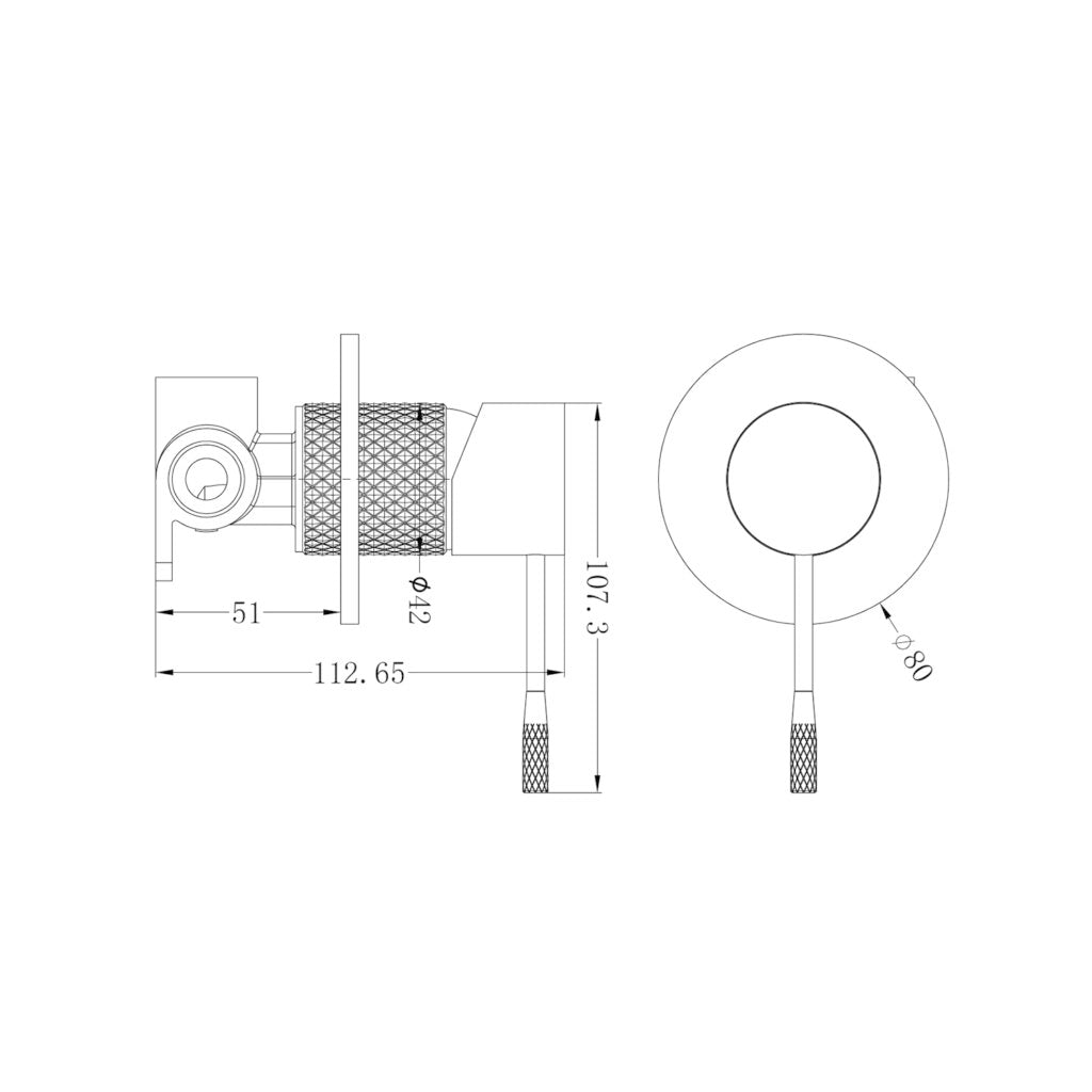 Nero Opal Shower Mixer - Brushed Nickel - Wellsons