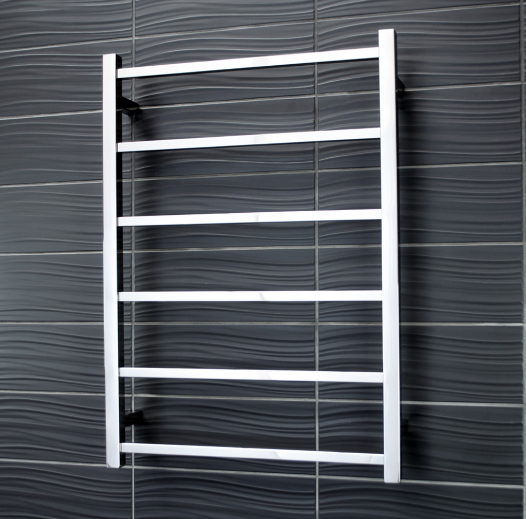 Radiant Heating Square Bars Non Heated Towel Rails Polished 600 x 830