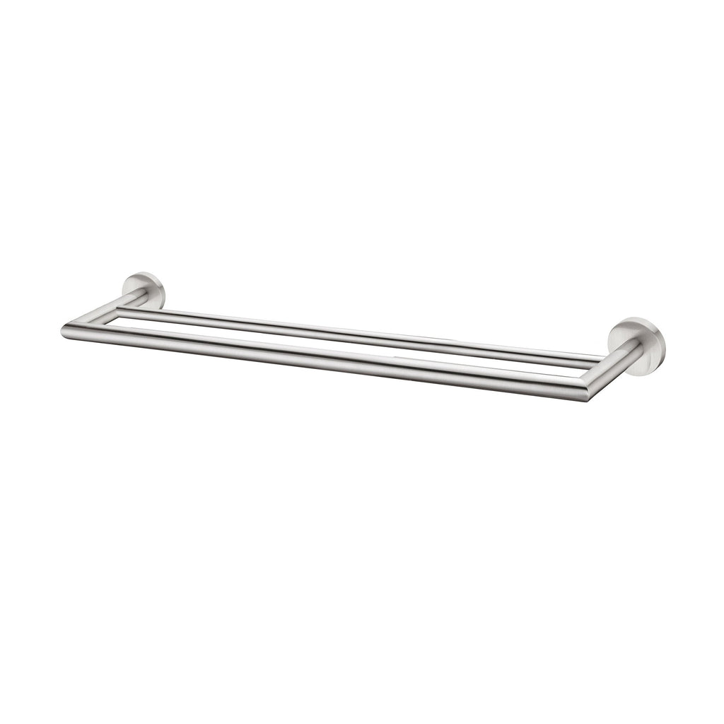 Nero Dolce Double Towel Rail 700mm - Brushed Nickel
