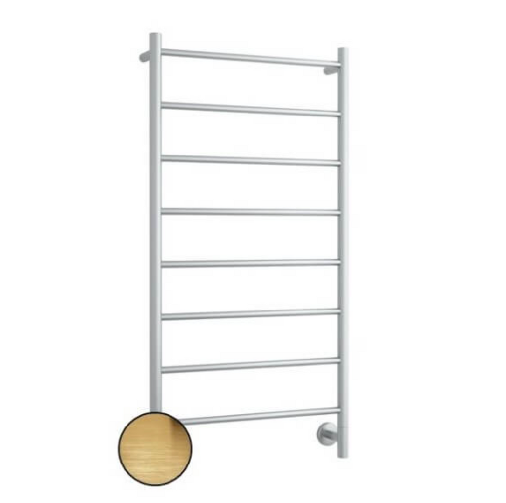 Thermogroup 8 Bar Round Ladder Heated Towel Rail - Plated To Order