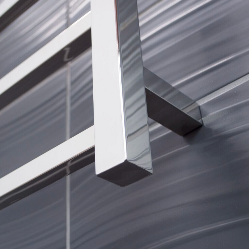 Radiant Heating Square Bars Non Heated Towel Rails Polished 700 x 830