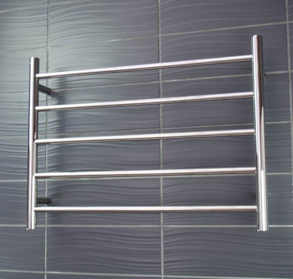 Radiant Heating Round Bars Non Heated Towel Rails Polished 750 x 550