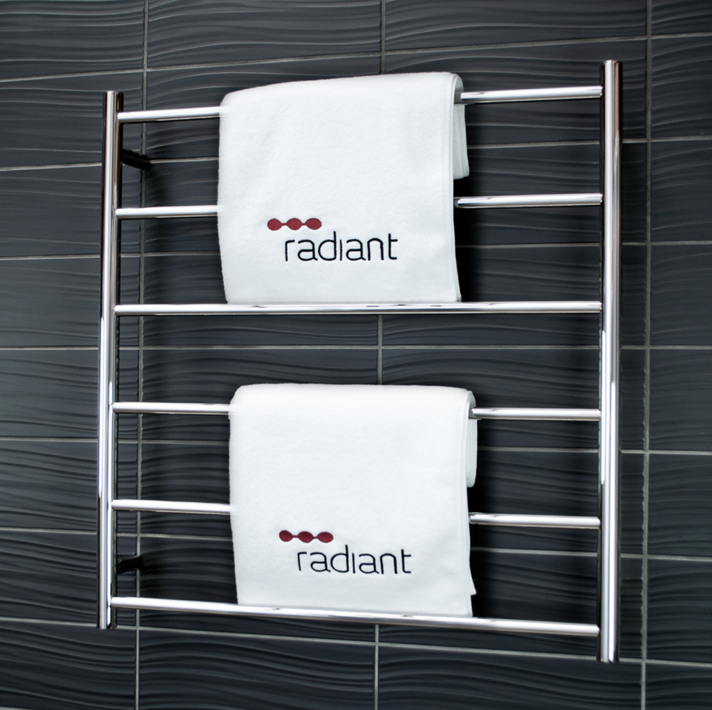 Radiant Heating Round Bars Non Heated Towel Rails Polished 800 x 830