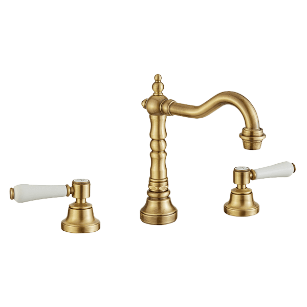 Armando Vicario Provincial 3 Piece Basin with Lever - Brushed Bronze