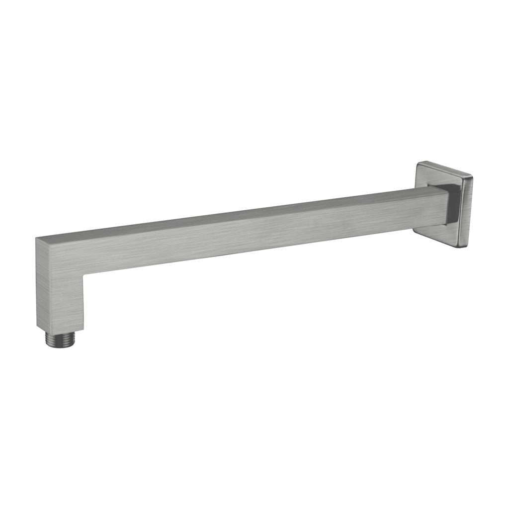 Nero Square Wall Mounted Shower Arm - Gunmetal Grey