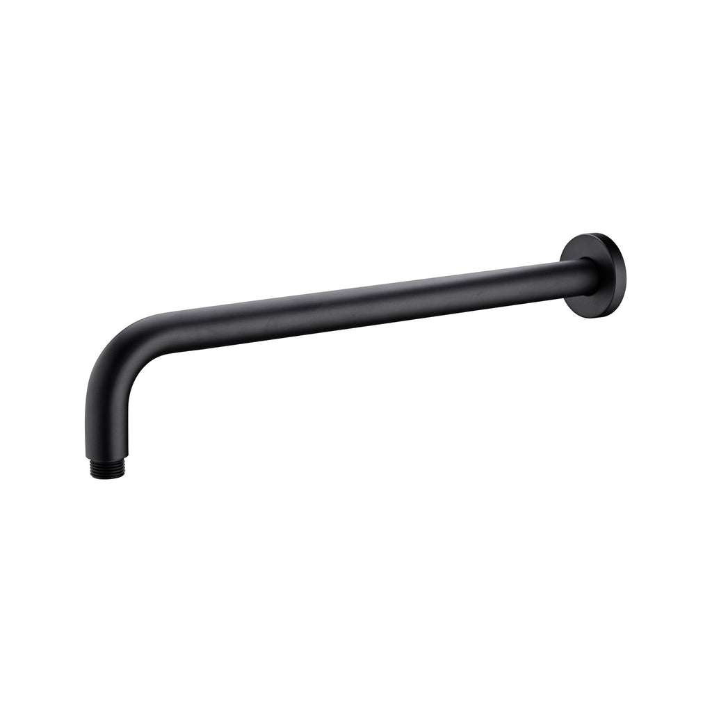 Nero Round Wall Shower Arm - Matte Black