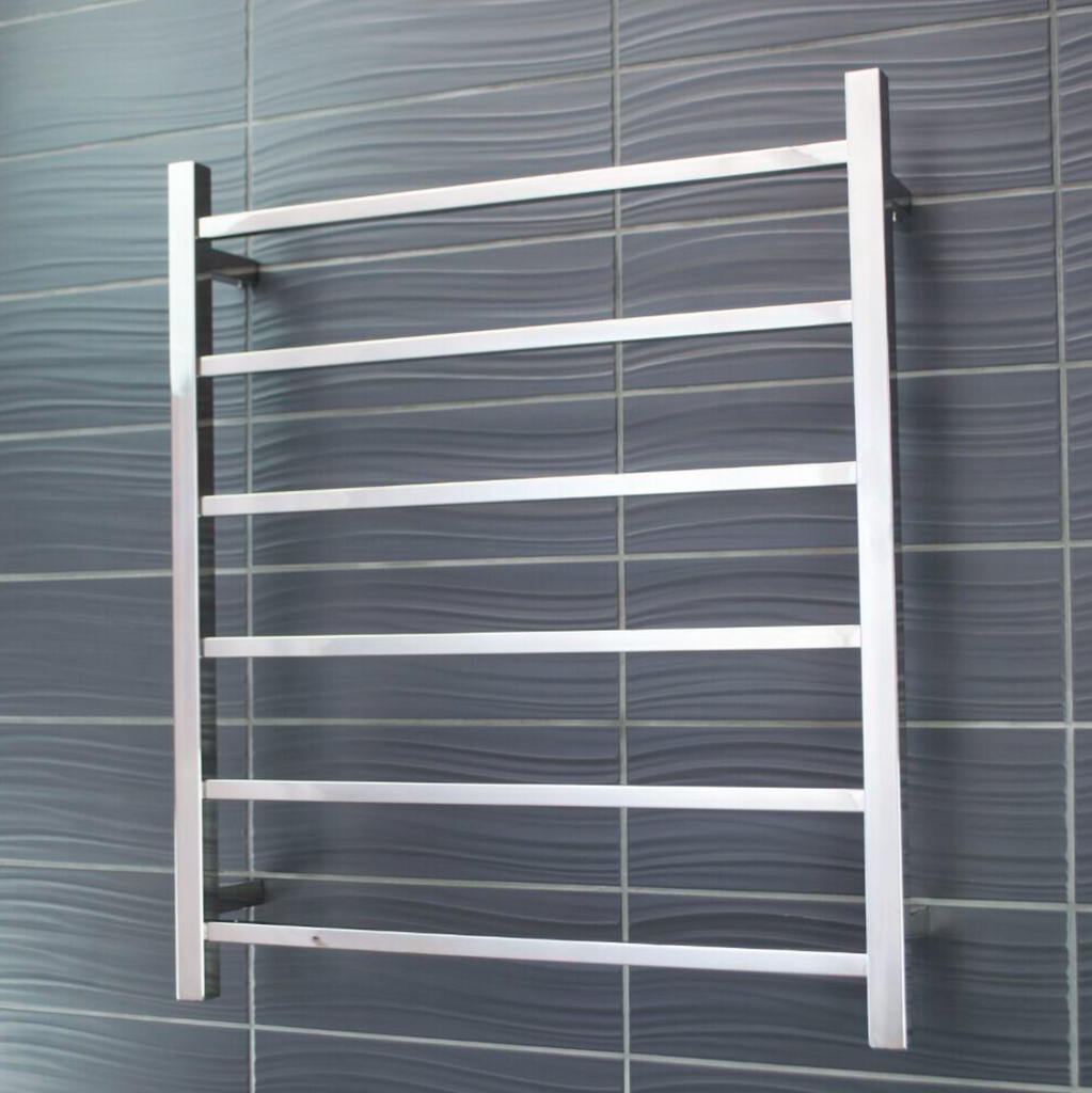 Radiant Heating Square Bars Non Heated Towel Rails Polished 700 x 830