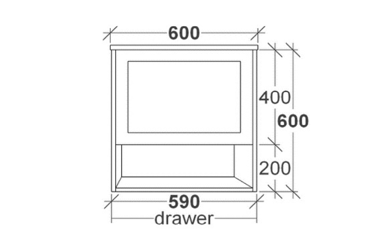 Rifco Nouveau Wall Hung Vanity with Caesarstone Top & Basin