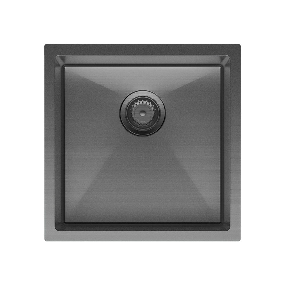 Fienza Hana 32L Single Kitchen Sink, PVD Carbon Metal