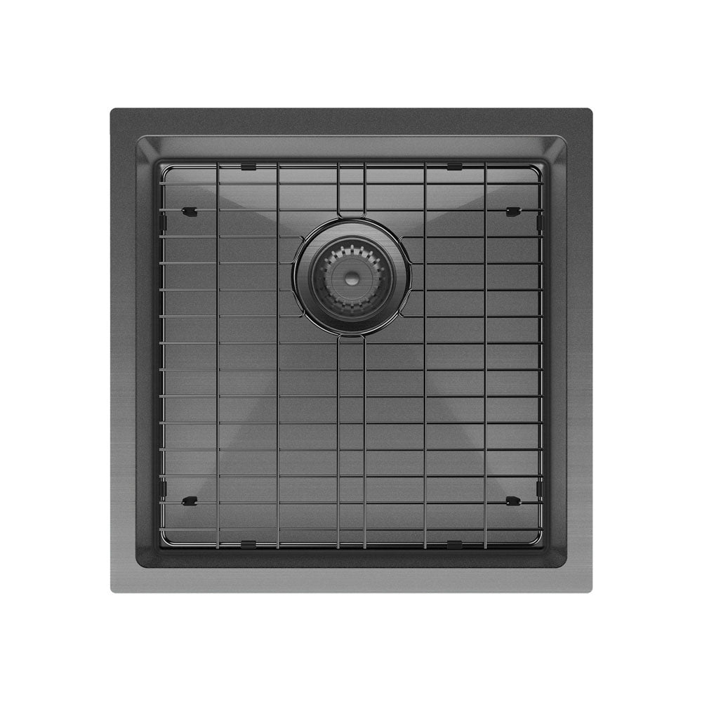 Fienza Hana 32L Single Kitchen Sink, PVD Carbon Metal