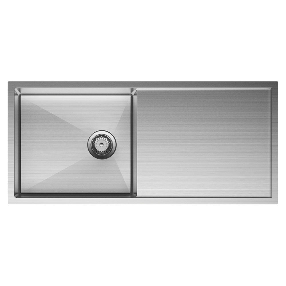 Fienza Hana 36L Single Kitchen Sink with Drainer Stainless Steel