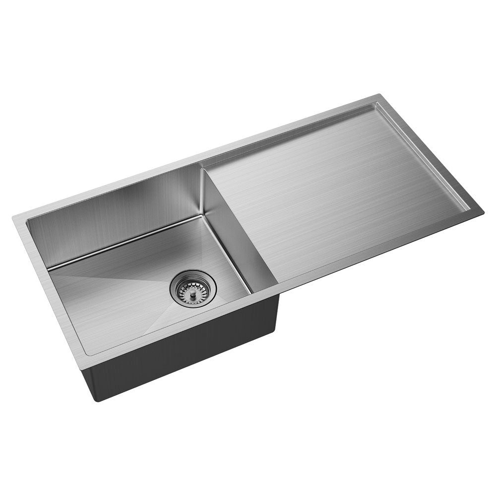 Fienza Hana 36L Single Kitchen Sink with Drainer Stainless Steel