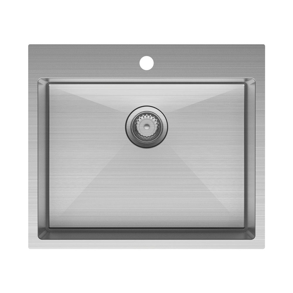 Fienza Hana 50L Laundry Sink, No Overflow Stainless Steel