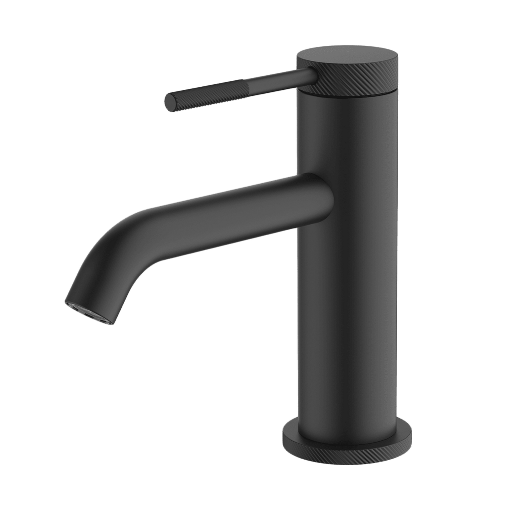 Gareth Ashton Poco Knurled Basin Mixer - Matte Black