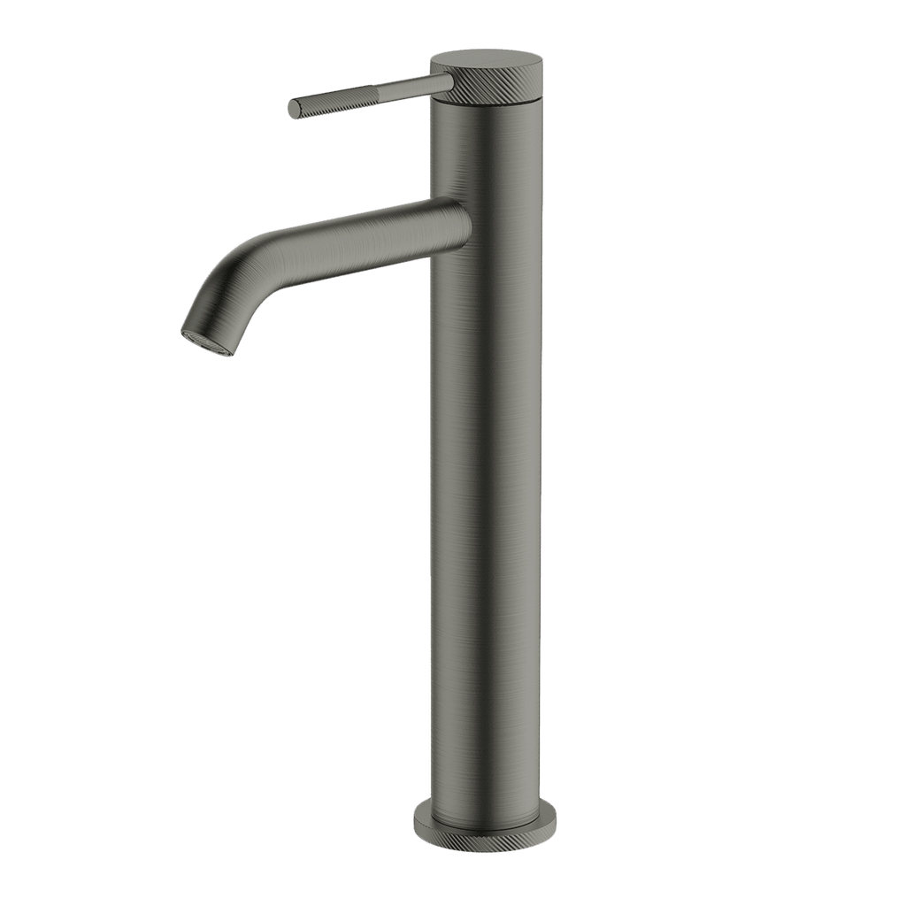 Gareth Ashton Poco Knurled High Basin Mixer - Gunmetal