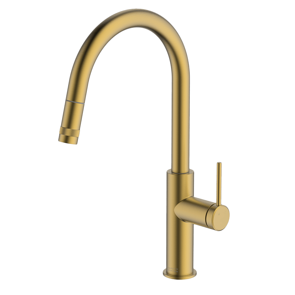 Gareth Ashton Poco Pull Out Kitchen Mixer - Brushed Gold