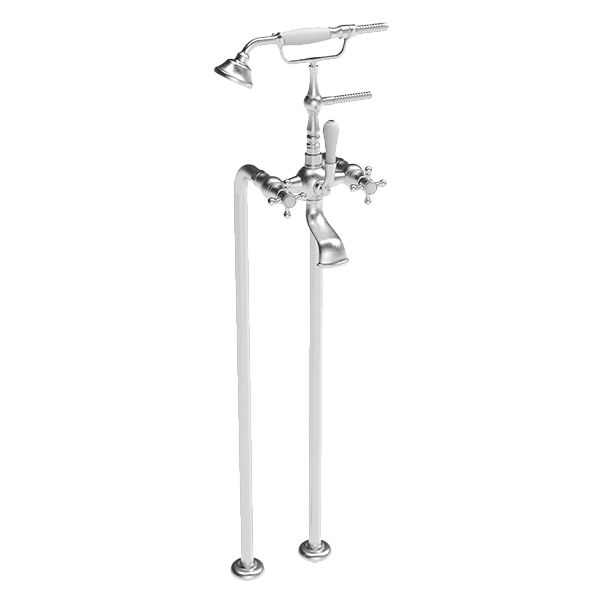 Armando Vicario Provincial Floor Mounted Bath Filler - Brushed Nickel