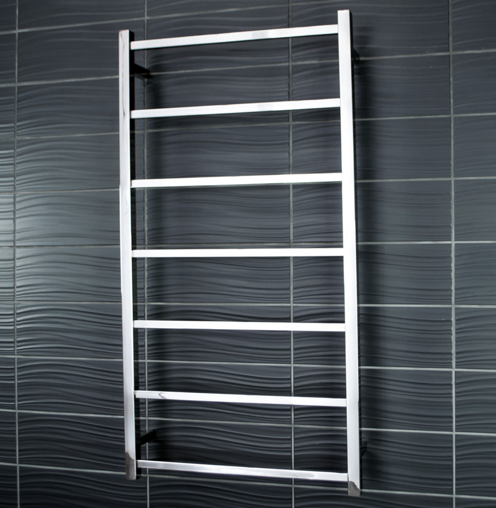 Radiant Heating Square Bars Non Heated Towel Rails Polished 600 x 1130