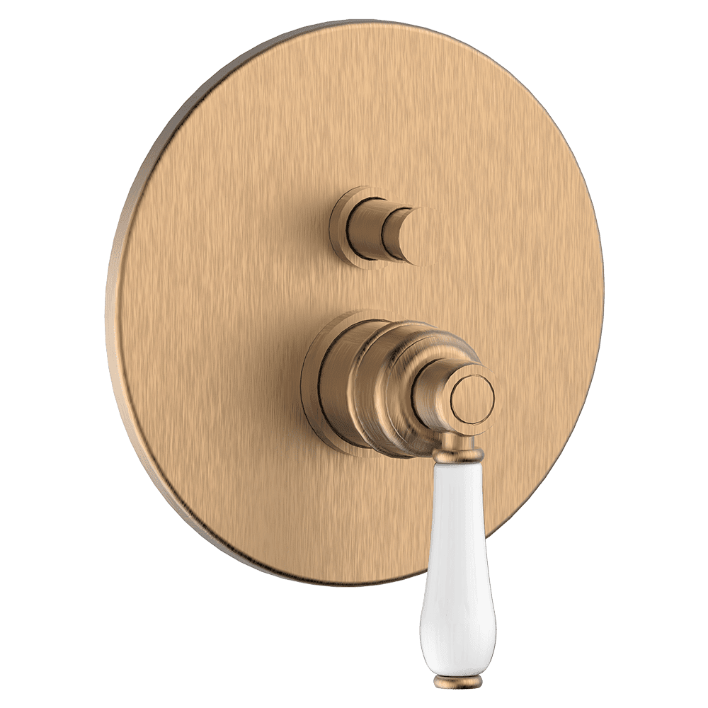 Armando Vicario Provincial Wall Mounted Divertor Mixer - Brushed Bronze