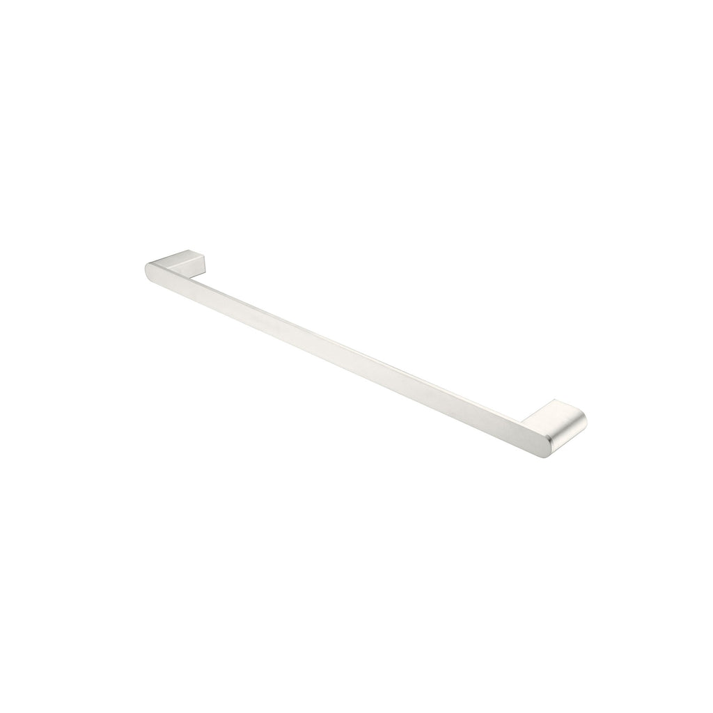 Nero Bianca Single Towel Rail 600mm - Brushed Nickel - Wellsons