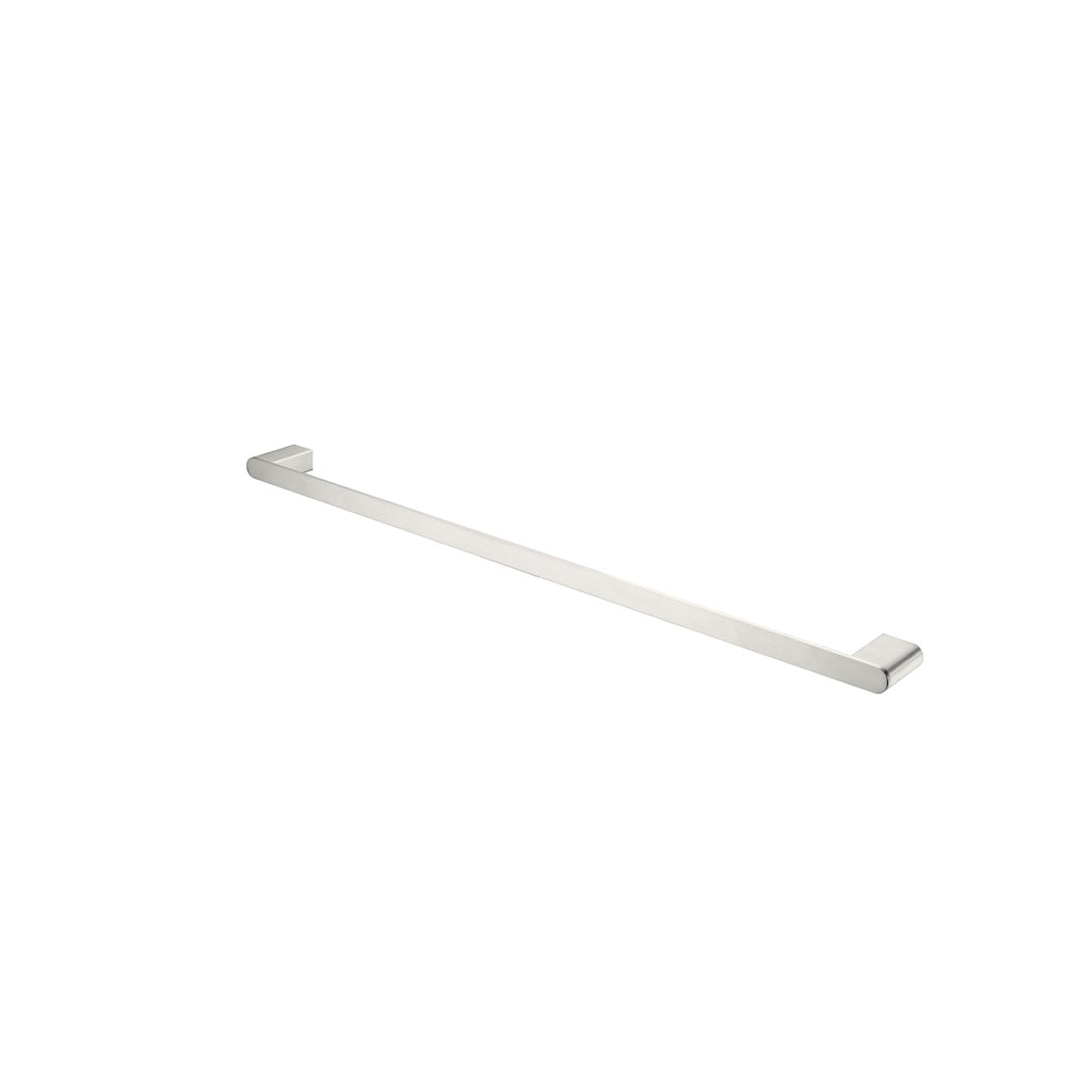 Nero Bianca Single Towel Rail 800mm - Brushed Nickel