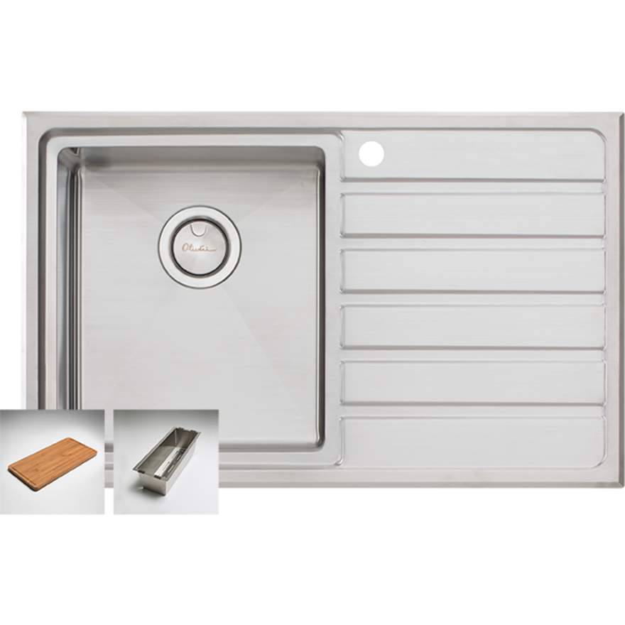 Oliveri Apollo Single Bowl Sink with Drainer
