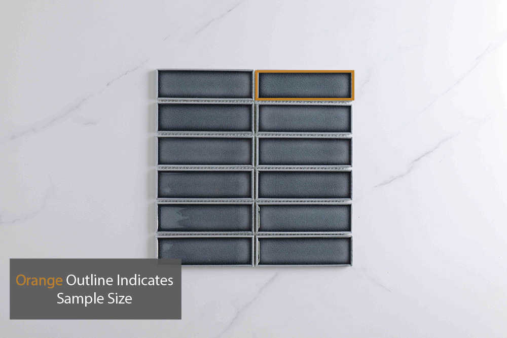 Vida Charcoal Gloss Kit Kat Mosaic Tile