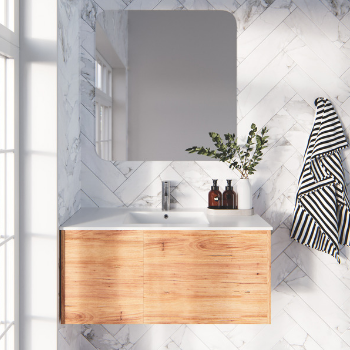 Rifco Aspen Solid Timber Vanity with Acrylic Top & Basin